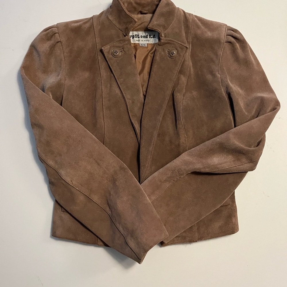 Split end ltd. Elegant Brown Suede Blazer